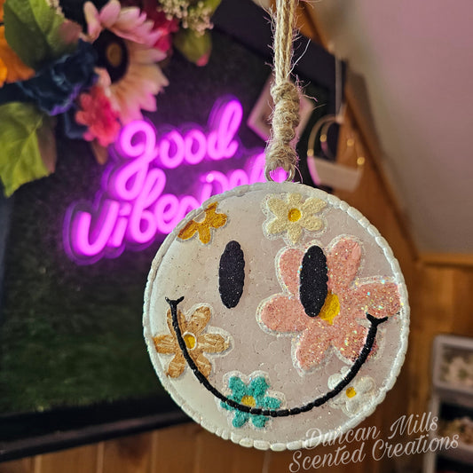 Flowered Smiley Face Freshie  | Large