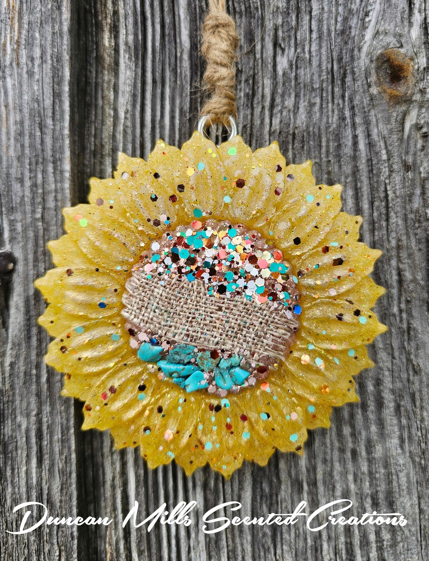 Sunflower  | Turquoise | Burlap | Western | Made to order