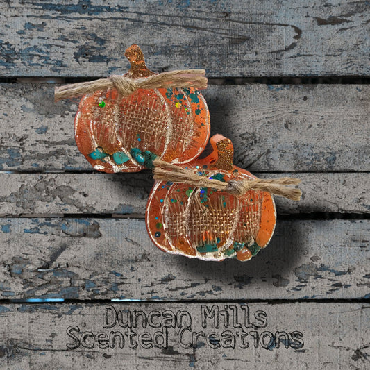 Mini pumpkins  |Turquoise | Fall | Burlap | Made to order