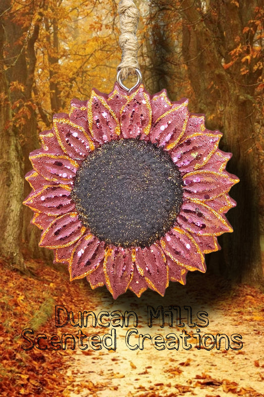 Sunflower  | Burgundy | Orange | Glitter | Made to order