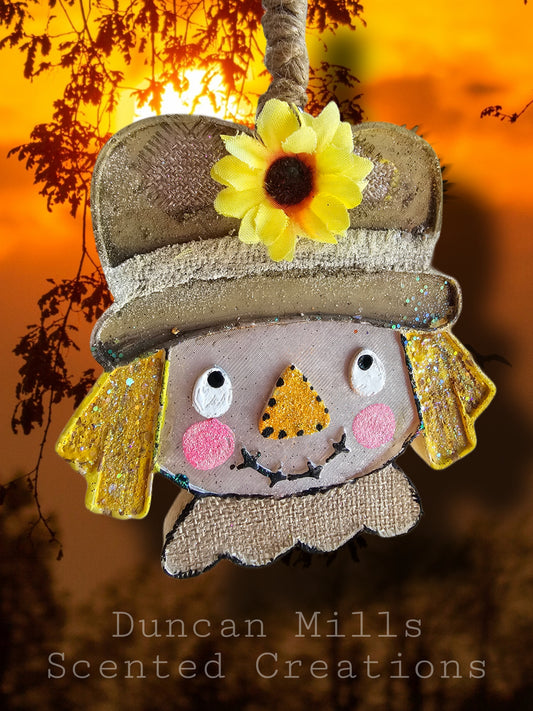 Scarecrow Freshie | Burlap patches |Sunflower  | Made to order