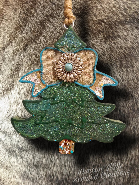 Christmas tree | Western Vibes  | Burlap  | Turquoise | Made to order