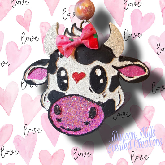 Valentine Cow Freshie | spotted  Cow | Hearts | Made to order