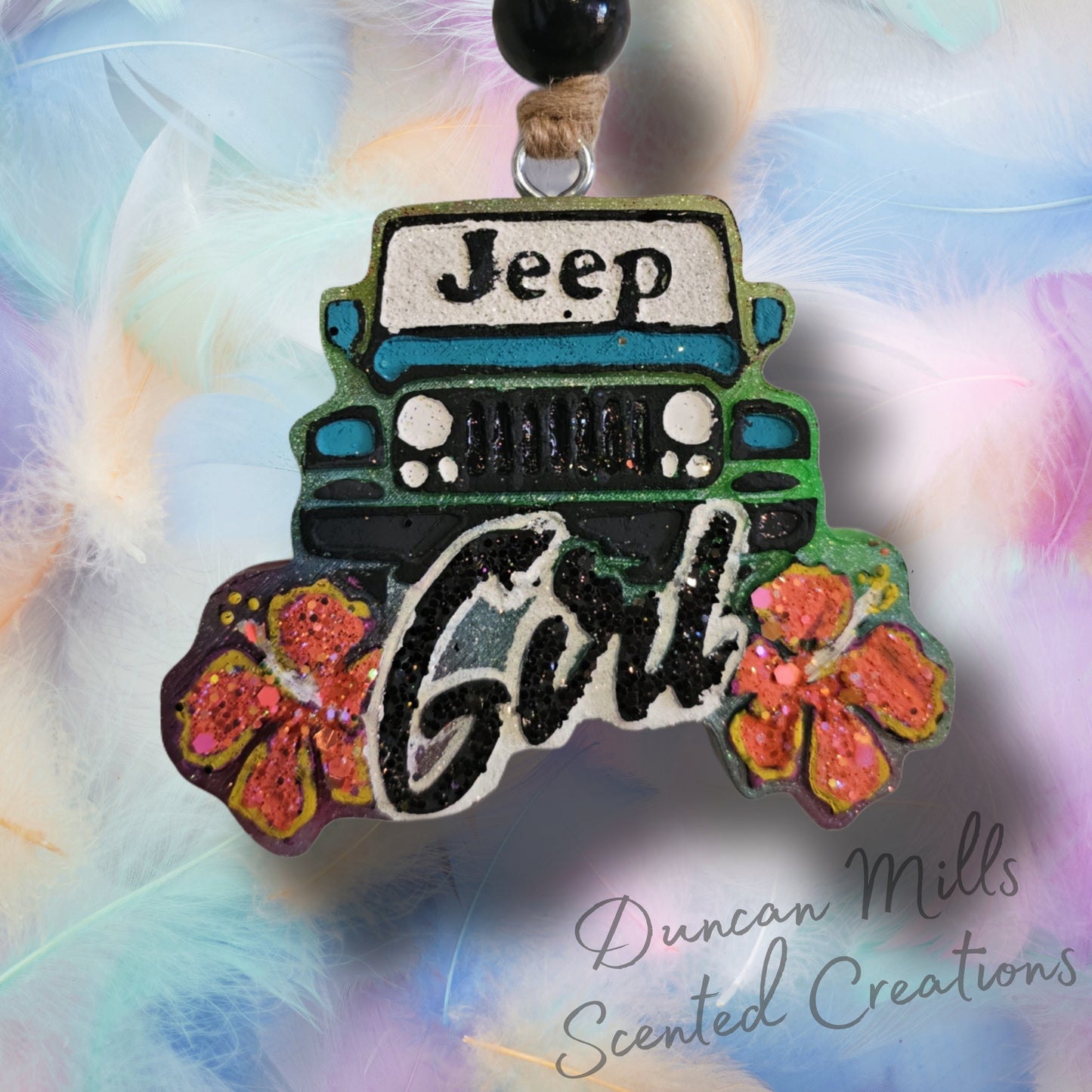 Jeep girl Freshie  | Flowers | Multi color| Made to order