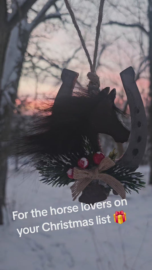 Holiday Horse Horseshoe  Freshie| Exclusive |Western | Made to order