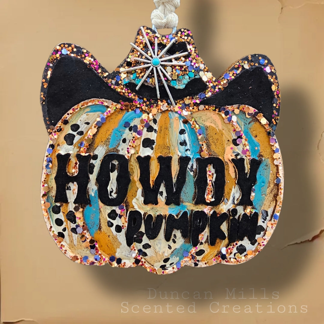 Ready-to-ship Howdy Pumkin Freshie | Toasted Vanilla Pistachio Cream Scent