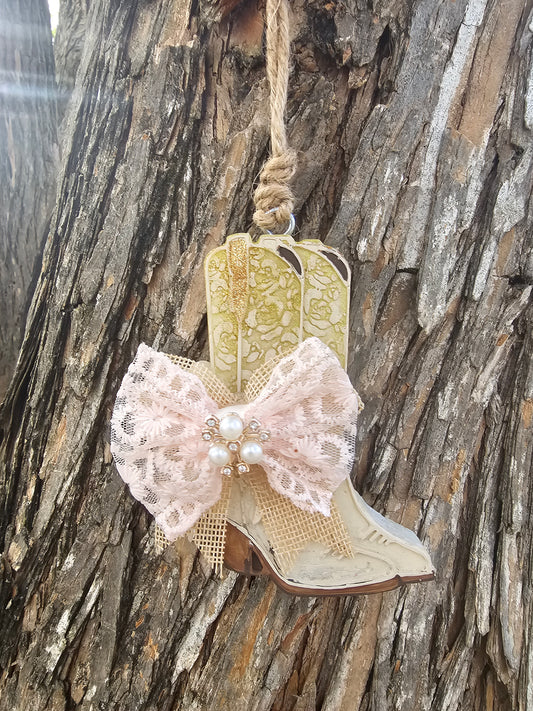 Ready-to-ship Cowboy Boots Freshie| Toasted Vanilla Pistachio Cream Scent