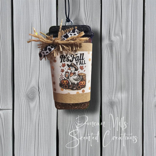 It's Fall Y'all Latte Freshie | Made to order