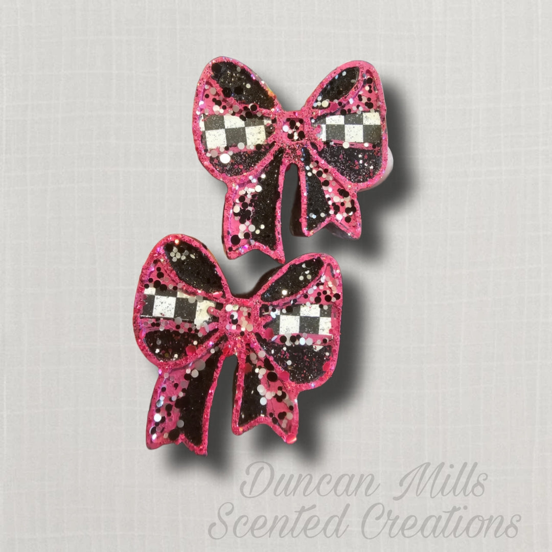 Bow vent  set | Choose color | Glitter  | Cow Print | Made to order