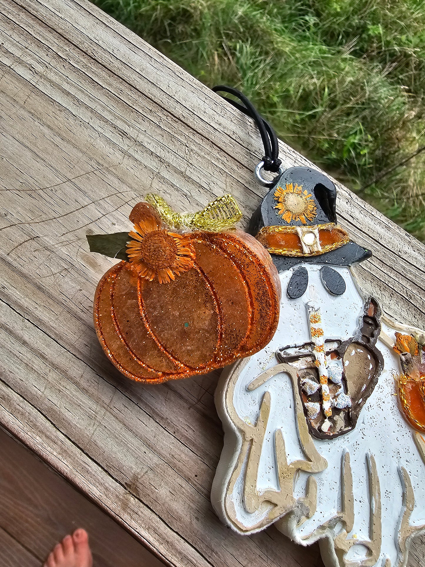 One-of-a-kind Fall Witchy Ghost Freshie + Vent Clip Set| Sweater Weather | Ready to Ship