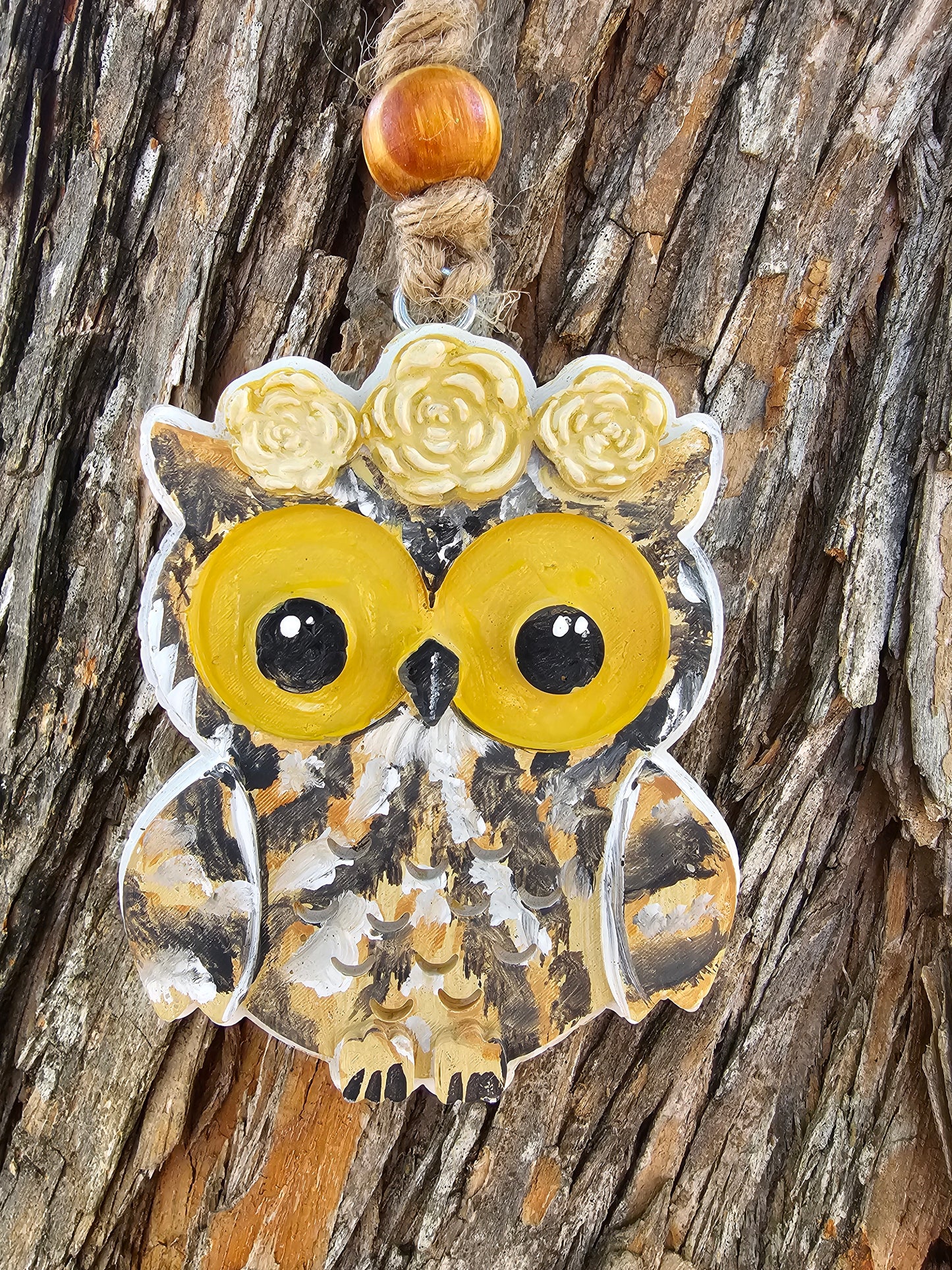 Ready-to-ship Owl Freshie  | Pumpkin Apple Smash Scent