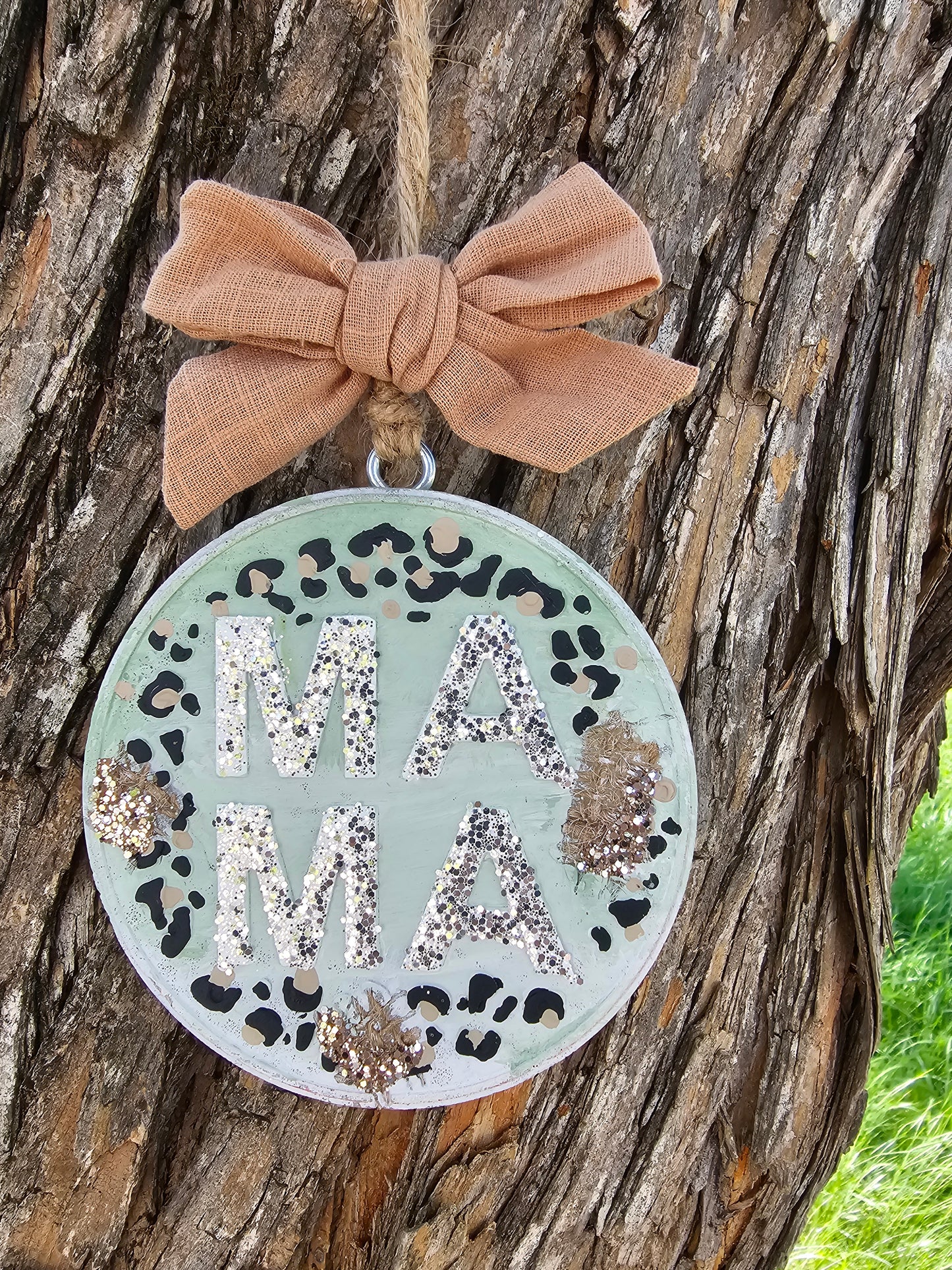 rts Pink Sands | Large Mama | Burlap & cheetah print