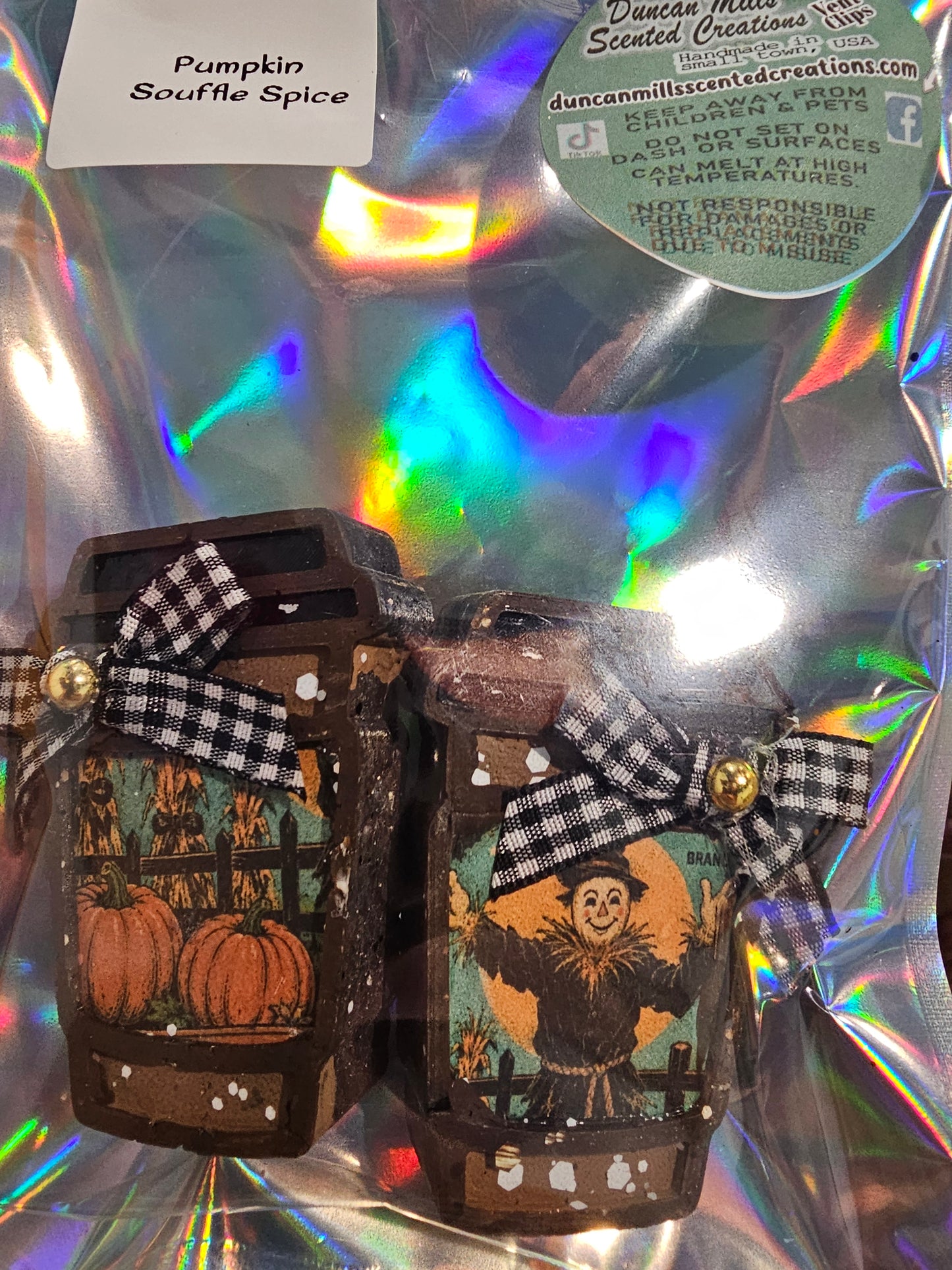 Ready to Ship | Fall Scarecrow Latte vent set | PumpkinSouffle Spice Scent