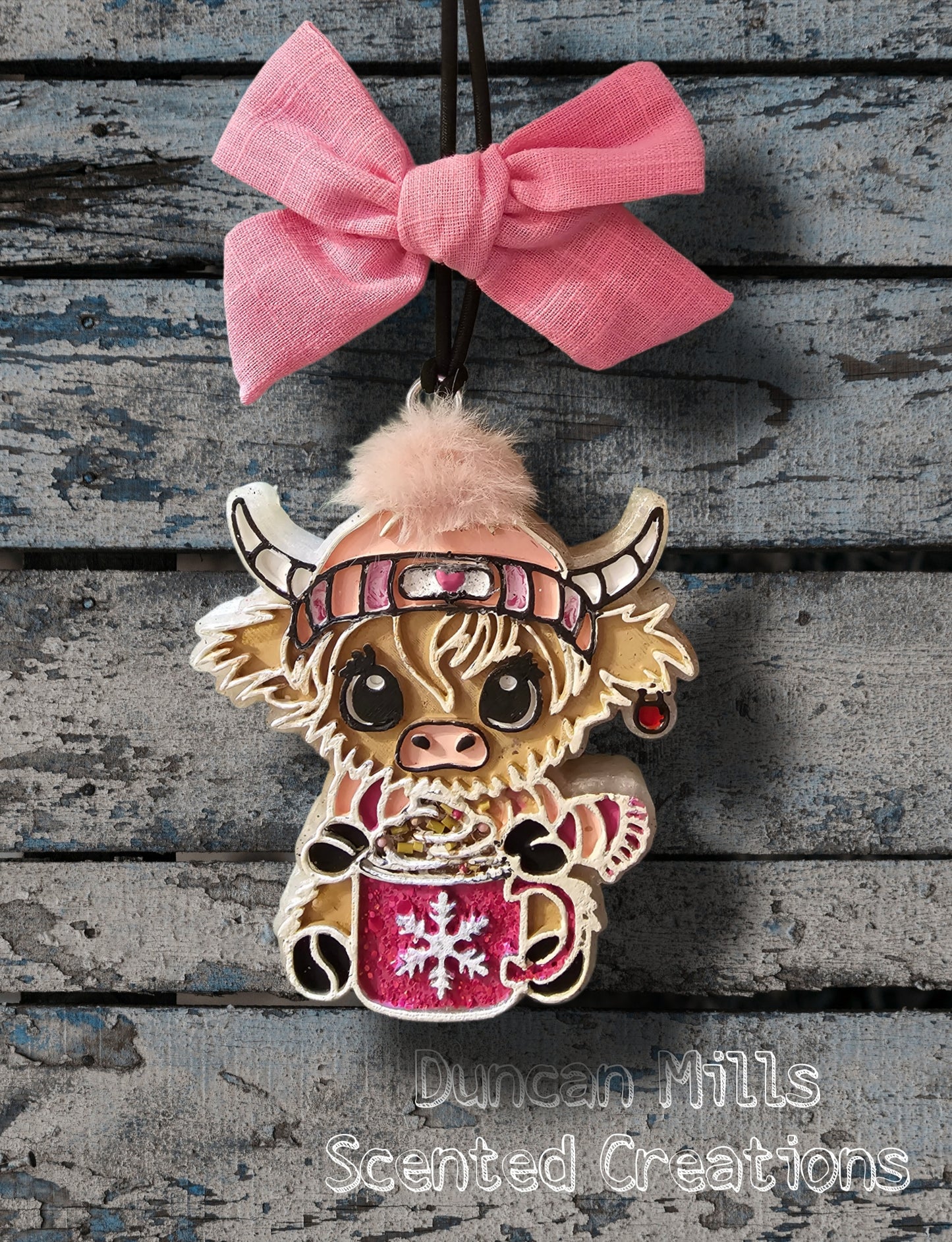 Little highland Freshie  |winter | Valentines inspired| Made to order