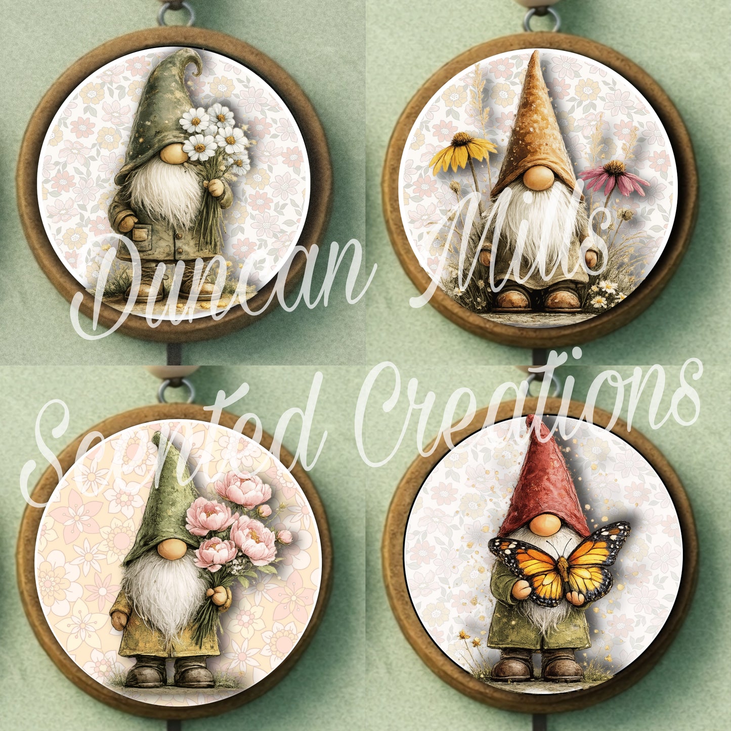 Gnome Floral Freshie | Choose size  | Choose design | Made to order