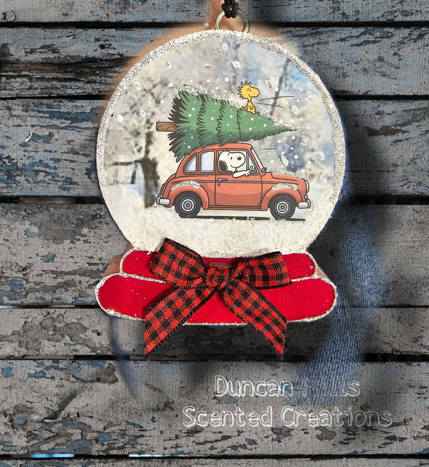 Snowglobe Freshie | Snoopy | Winter | Made to order