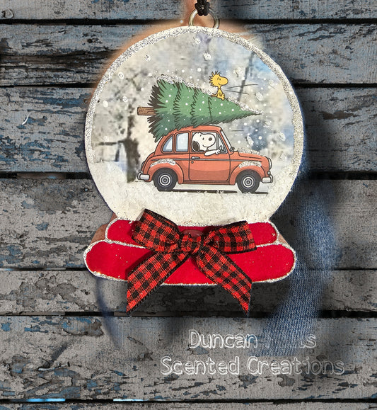 Snowglobe Freshie | Snoopy | Winter | Made to order