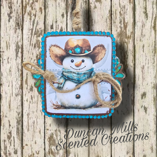 Western Snowman Freshie | Choose size | Made to order