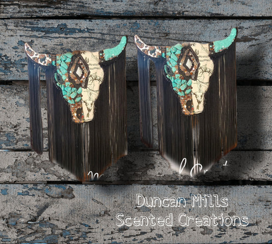 Bull skull vent set | Turquoise | Made to order