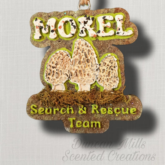 Morel Mushroom Freshie 🍄🌿 | Handmade Woodland Car Freshie | Mushroom Hunter Gift
