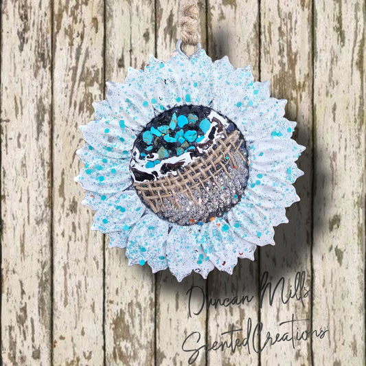 Sunflower  | Cow Print | Turquoise | Burlap | Western | Made to order
