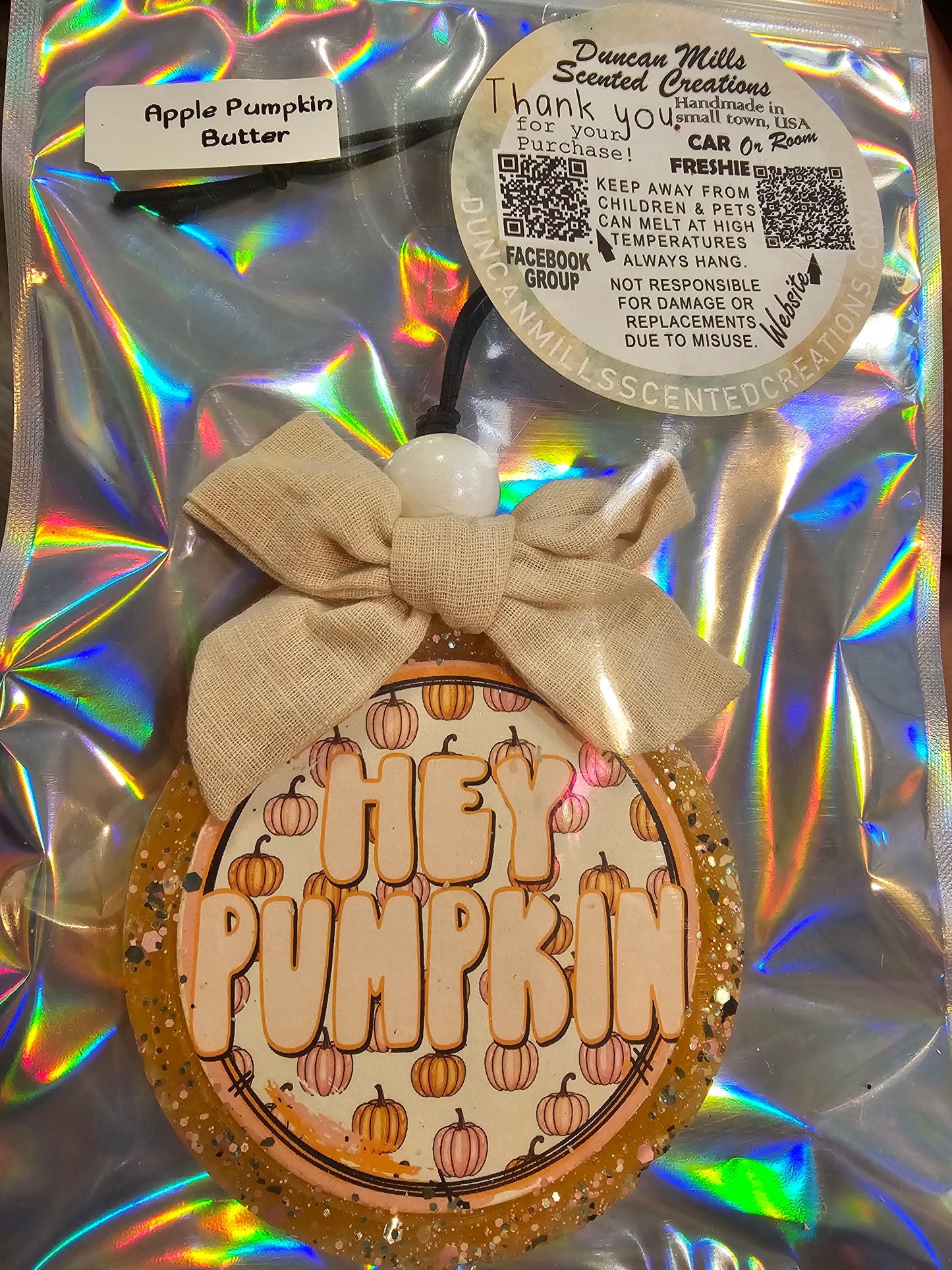 Ready-to-ship 3.5 Hey Pumpkin Freshie | Pumpkin Apple Butter