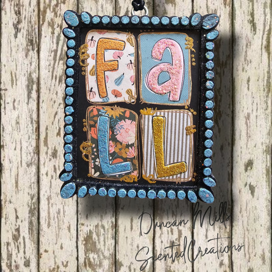 X Large Fall Block Freshie | Rectangle Western | Made to order