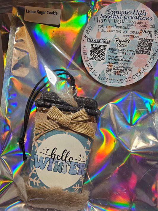 Hello Winter Latte Freshie | Made to order