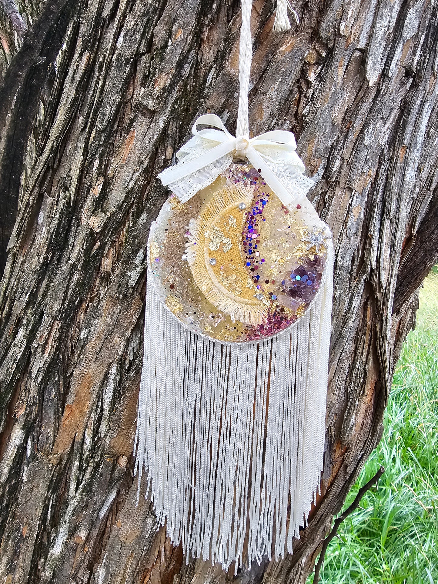 Ready to Ship Freshie | Amythest Moon Freshie Keepsake Freshie  | One of a kind | Pumpkin Apple Smash Scent | Large freshie)