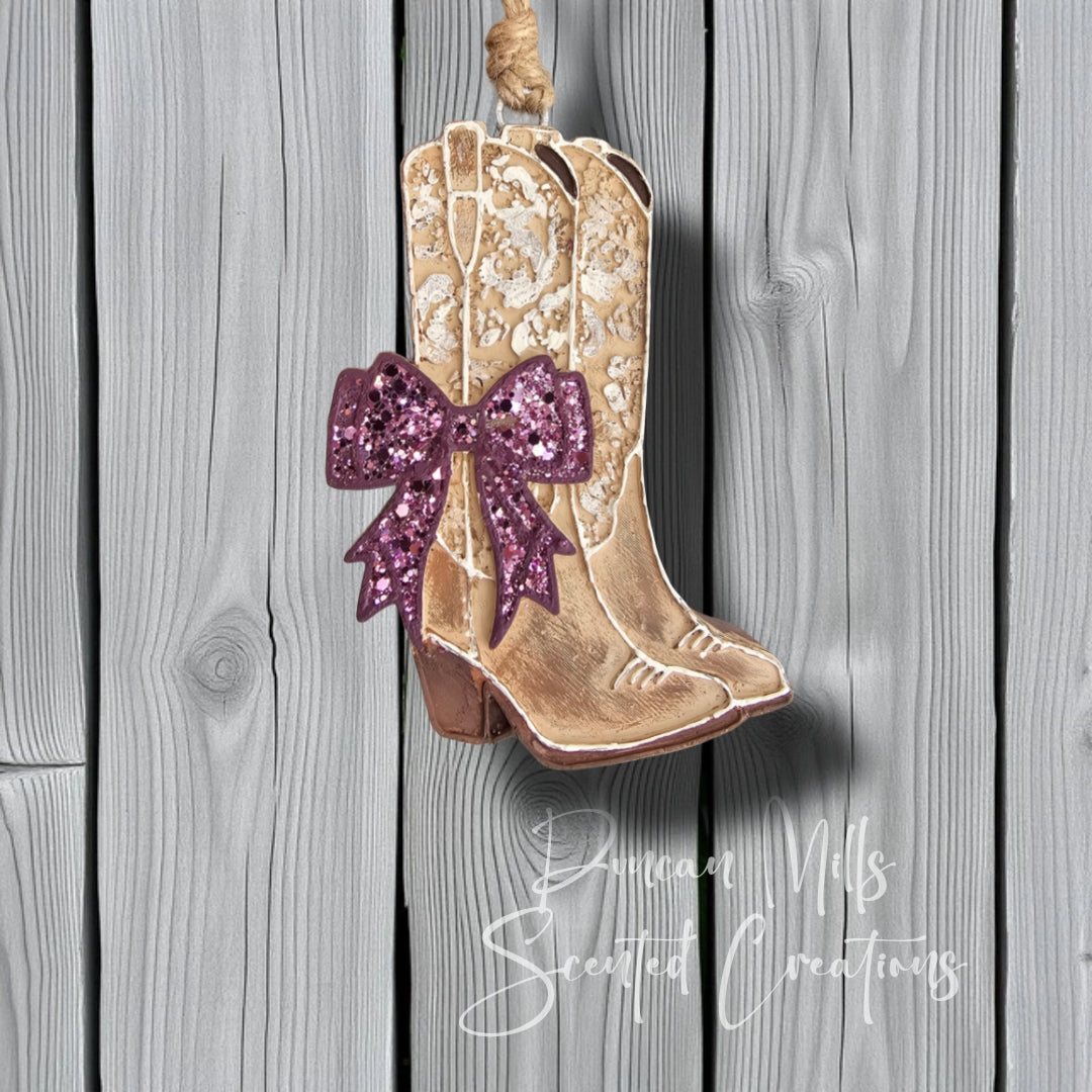 Cowboy boots Freshie |Floral | Choose color | Made to order