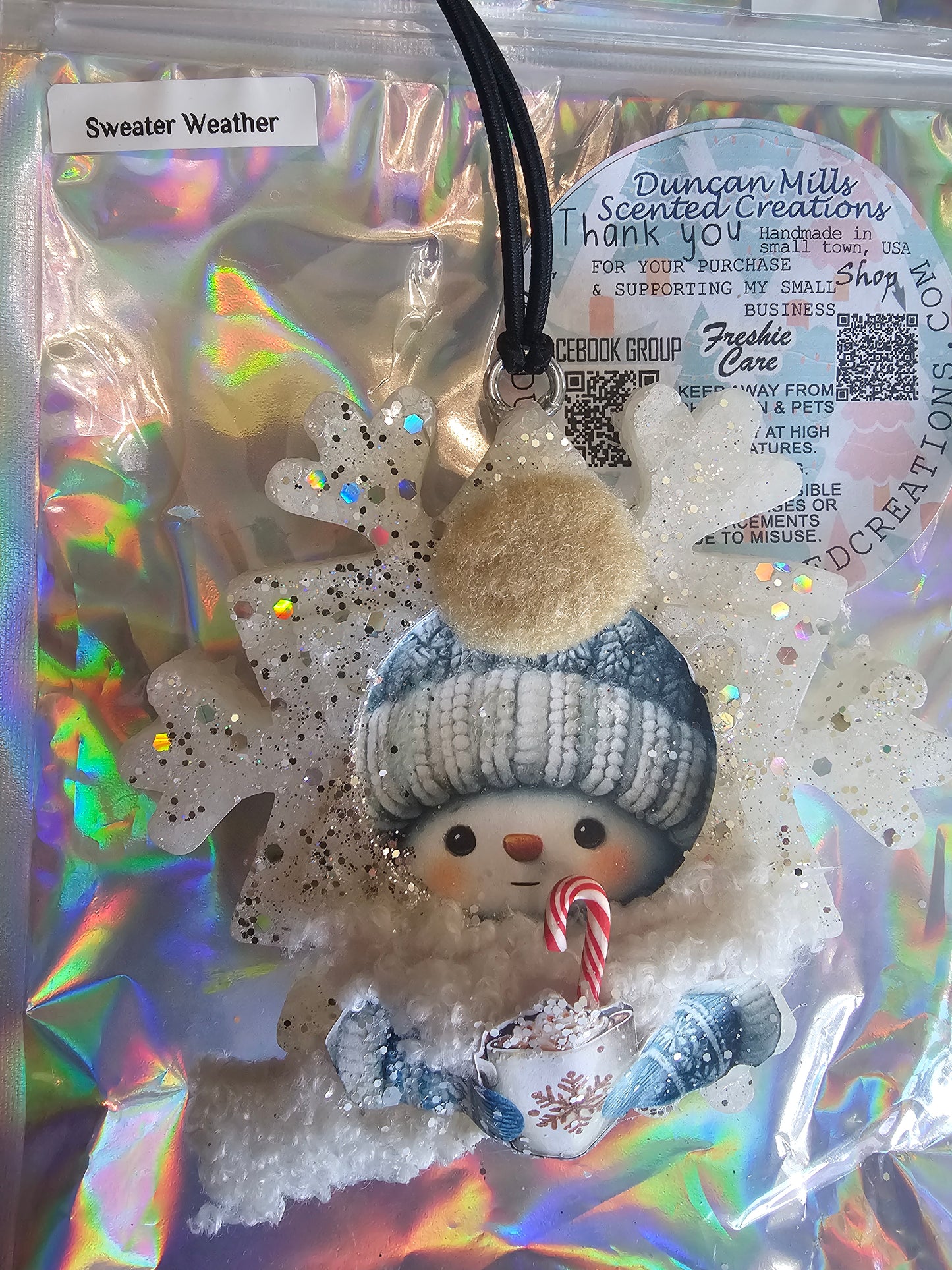 rts snowman Snowflake Freshie | Scent on photo