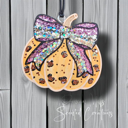 Bow Pumpkin freshie | Cheetah | Fall | Made to order