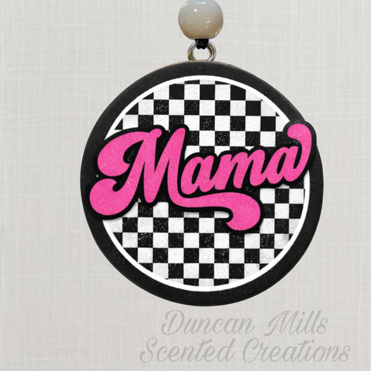 Hot Pink Checkered Mama Freshie | Custom Size & Scent