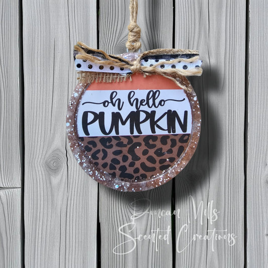 Oh Hello Pumpkin Freshie | Choose Size | Fall Freshies | Made to order