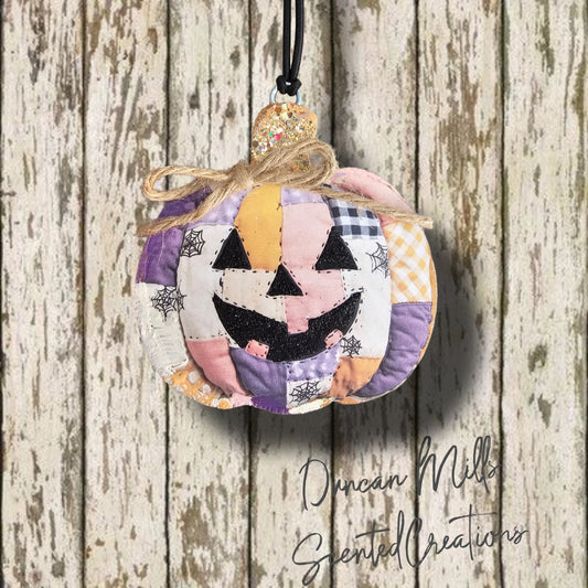 Patched Pumpkin Freshie | Fall | Made to order