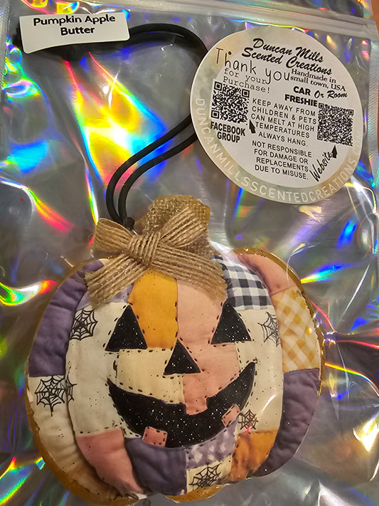 Ready to Ship Patchwork Jack-O’-Lantern Freshie | Fall | Pumpkin Apple Butter)