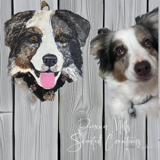 Aussie head | Hand painted Car Freshie | Choose custom or basic | List scent