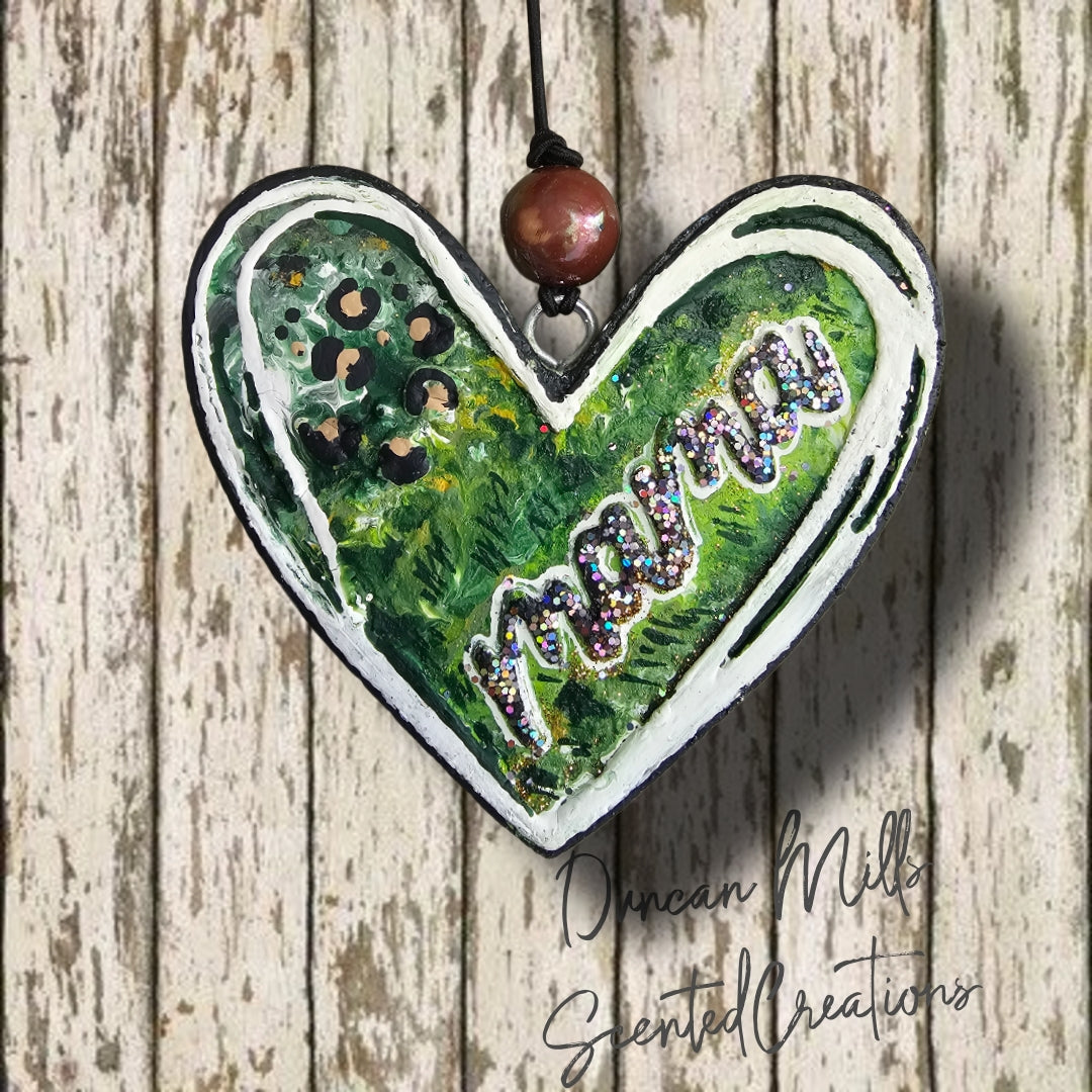 MAMA | large Heart | Multi Color Cheetah print | Made to Order